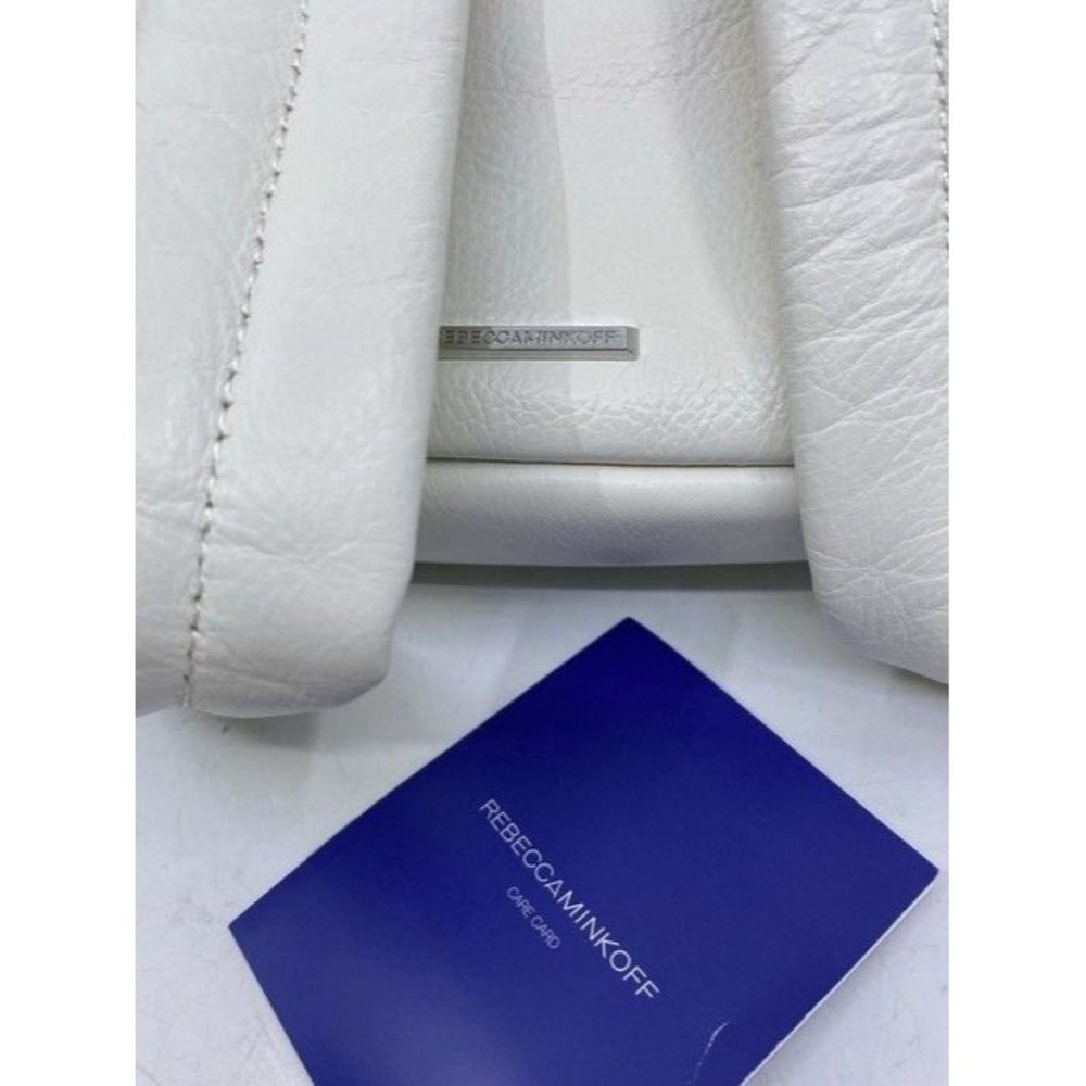 Rebecca Minkoff Net Mini Mab White Leather Backpack - Picture 4 of 11